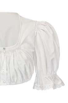 Dirndlbluse mit halblangen rmeln wei