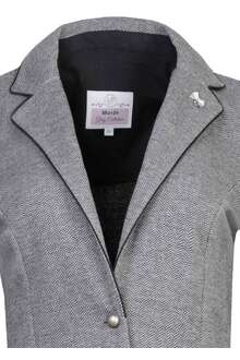 Trachtensweatblazer mit Fischgrtenmuster schwarz grau