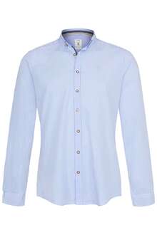 Trachtenhemd kariert Slim fit hellblau