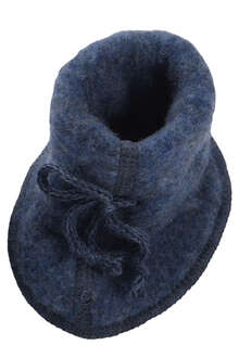 Baby Schhchen aus Bio-Wollfleece blau