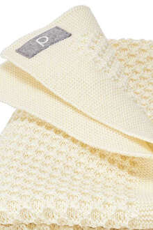 Baby Waben-Strickdecke Bio-Schurwolle GOTS natur