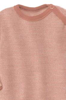 BABY Melange-Pullover Bio-Schurwolle GOTS rose/natur