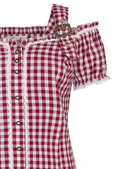 Carmenbluse kariert rot