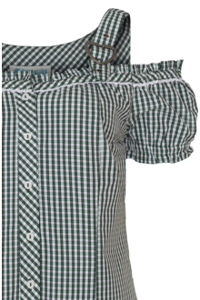 Trachten Carmenbluse kariert grn