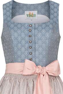 Langes Dirndl taubenblau ros