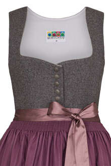 Lodendirndl lang grau lila