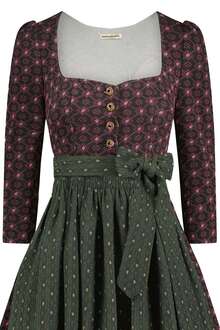 Langarmdirndl mit Stretchanteil merlotrot flaschengrn