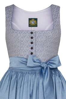 Dirndl lang blau gemustert