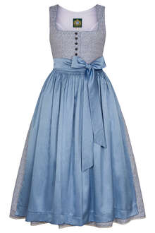 Dirndl lang blau gemustert