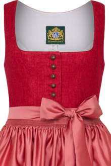 Langes Leinendirndl rot