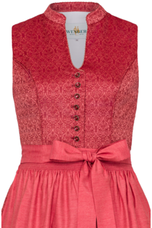 Dirndl mit hochgeschlossenem Ausschnitt lang rot