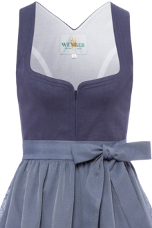 Leinendirndl lang mit Herzausschnitt