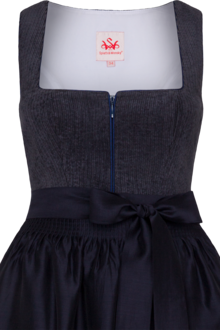 Mididirndl mit Cord dunkelblau