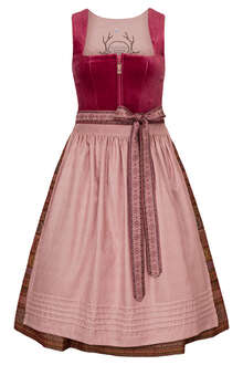 Midi-Samtdirndl altrosa beere