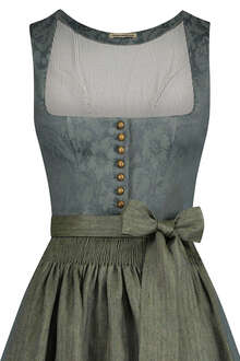 Stretchdirndl Goldfarbene Knpfe agave