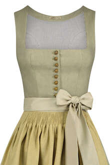 Stretchdirndl Leinen Goldfarbene Knpfe stein bambus