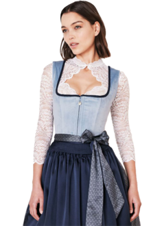 Mini-Dirndl Samt blau