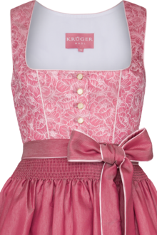 Mini-Dirndl mit Blumenmuster altrosa