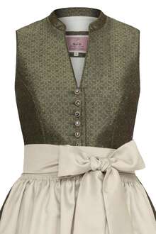 Midi-Dirndl hochgeschlossen dunkelgrn
