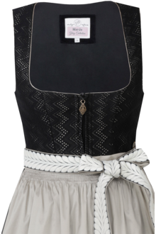 Midi-Dirndl schwarz taupe