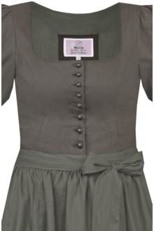 Midi-Dirndl mit rmeln pinie