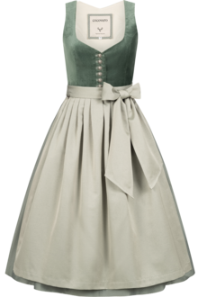 Midi-Samtdirndl mit Herzausschnitt velvet mint