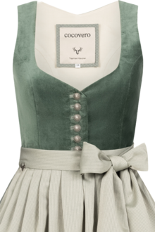Midi-Samtdirndl mit Herzausschnitt velvet mint