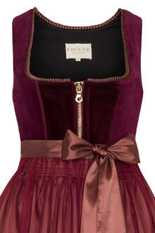 Midi Samt-Dirndl bordeaux