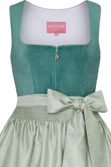 Mini-Dirndl mit Samtoberteil grn