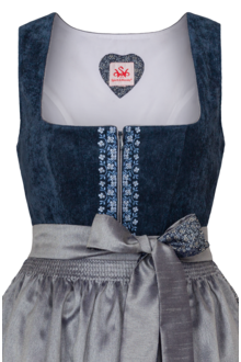 Mini-Dirndl mit Cord dunkelblau