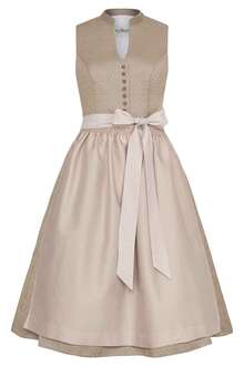 Dirndl hochgeschlossen Midi taupe