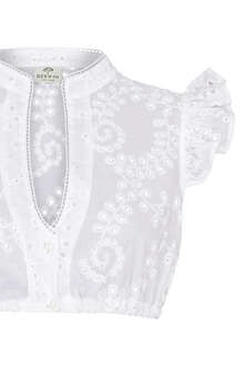 Dirndlbluse mit Flgelrmeln wei