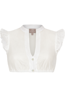 Dirndlbluse mit Flgelrmel transparent wei
