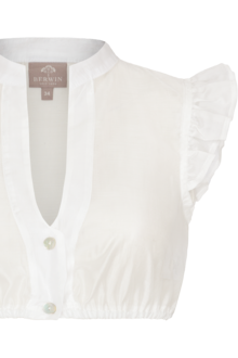 Dirndlbluse mit Flgelrmel transparent wei