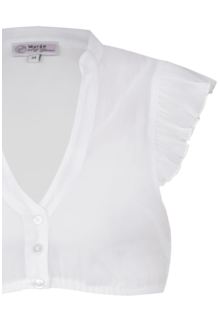 Dirndlbluse mit Flgelarm wei