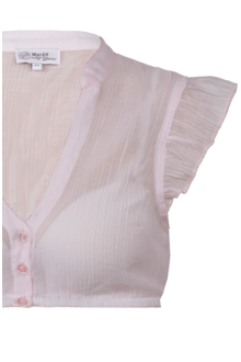 Dirndlbluse Flgelarm puderrosa