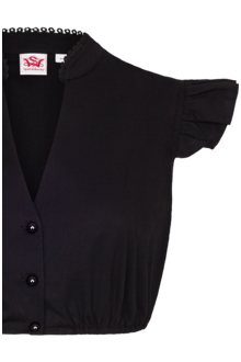 Dirndlbluse mit Flgelarm schwarz