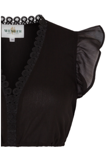 Dirndlbluse mit Flgelarm schwarz