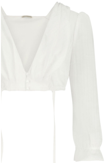 Dirndlbluse mit langen rmeln eierschale