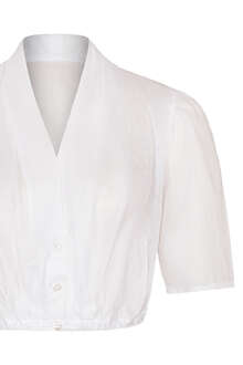 Dirndlbluse mit Kelchkragen wei