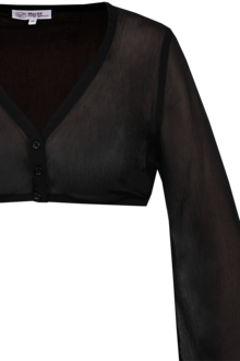 Dirndlbluse mit weiten rmeln schwarz