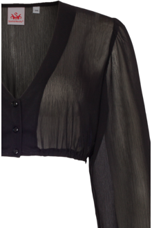 Dirndlbluse mit langen weiten rmeln schwarz