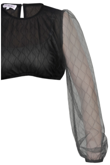 Dirndlbluse mit Puffrmeln schwarz