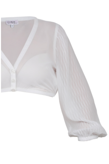 Dirndlbluse mit 3/4-Arm wei