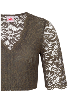 Dirndlbluse aus Spitze oliv