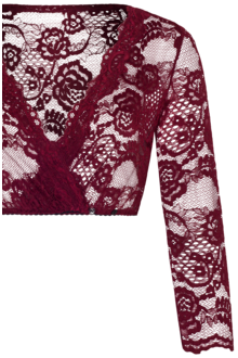 Dirndlbluse zum Knpfen mit -langen rmel  beere