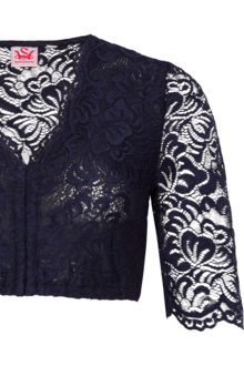 Dirndlbluse aus Spitze dunkelblau
