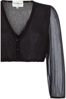 Dirndlbluse mit 3/4-Arm schwarz