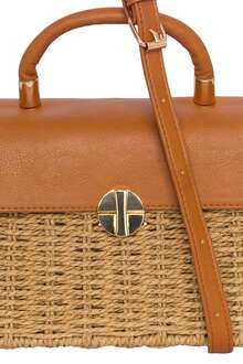 Trachten Basttasche natur cognac