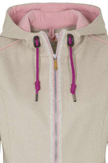 Damen Outdoorjacke mit Reiverschluss und Kapuze taupe